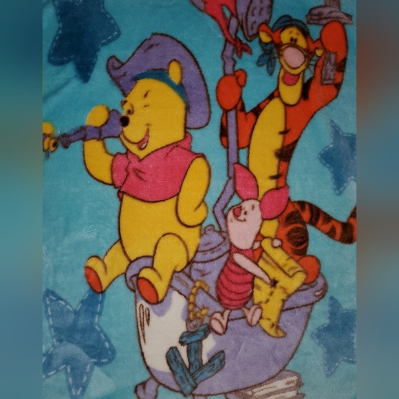 Vintage Disney Winnie The Pooh, Piglet and Tigger Throw Blanket 43 X 57 - Picture 2 of 4